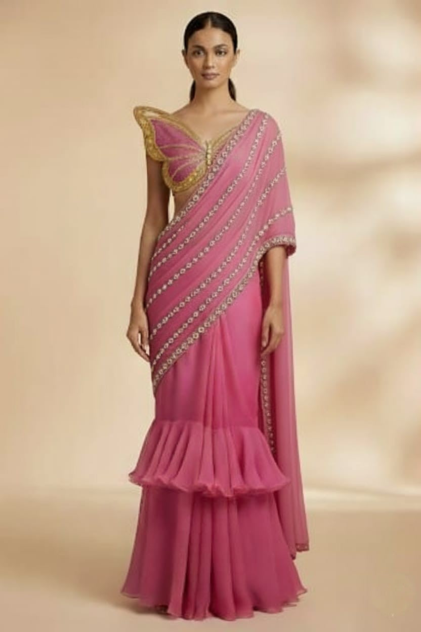 FLUTTER RUFFLE ENSEMBLE SAREE