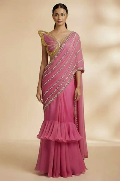 FLUTTER RUFFLE ENSEMBLE SAREE