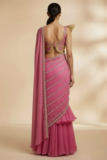 FLUTTER RUFFLE ENSEMBLE SAREE